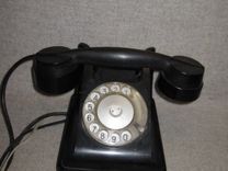 Карболитовый дисковый телефон СССР багта карболит
