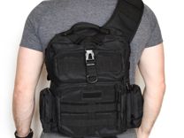 Тактический однолямочный рюкзак черный 10л