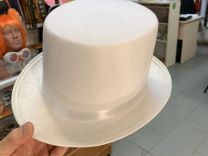 Шляпа цилиндр белая