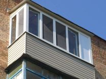 Остекление балкона с крышей