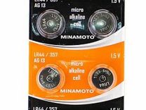 Батарейка щелочная minamoto AG13, LR44 (комплект