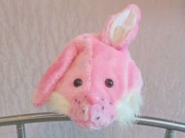 Карнавальный головной убор детский (розовый заяц)