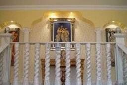 Dolomite balusters, receiving posts, columns