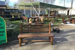 Garden benches, tables in Kalyazin.