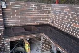 Granite worktop for a barbecue complex