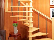 Деревянная винтовая лестница для дома-дачи. Лес-10