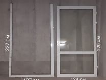 Дверь из алюминиевого профиля с остеклением