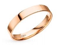 Золотое обручальное кольцо гладкое плоское