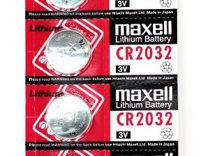 Батарейка литиевая maxell CR2032, DL2032 (Комплект