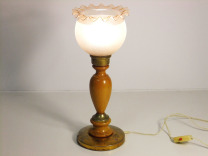 Лампа настольная старинная стекло 1980г винтаж