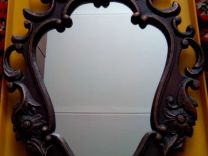 Зеркало настенное овальное в литой раме под бронзу