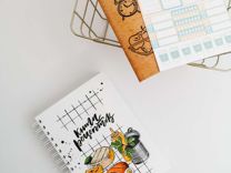 Кулинарная книга + наклейки + тетрадь для меню
