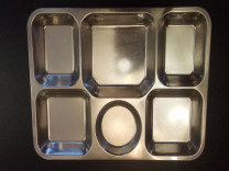 Секционная посуда для столовых из пищевой стали