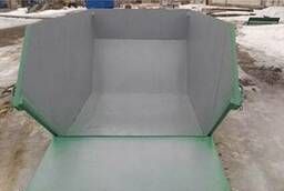 Bunker storage 8m3 with a folding side