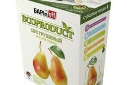 Juices and nectars Ecoproduct in 3L boxes in bags with a tap