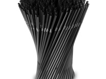 Трубочки черные с прямые D 0,8 см L 24 см 250 шт