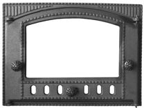 Дверка каминная чугунная дк-2С со стеклом (Литком)