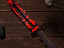 Сувенирное оружие из дерева «Штык нож», красные уз