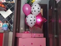 Воздушные шарики на день рождения, коробка с шарам