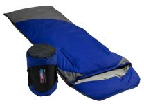 Спальный мешок пуховый (190+30) х80см (t-25C) сини