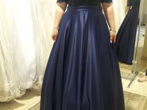 Платье XL атласное с корсетом в пол