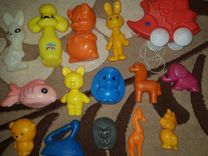 Ретро пластмассовые и резиновые игрушки