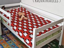 Детская кровать деревянная с бортиками