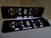 Рамка номерного знака Audi S line с подсветкой led
