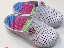 Обувь медицинская (тапочки) с сердечками и цветами