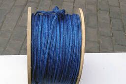 Трос для лебедки синтетический синий диаметром 9 мм