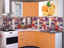 Кухня угловая Апельсин/оранжевая 3,2 м (1,25*1,95)