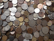 Монеты килограммами в мешках, 10 кг