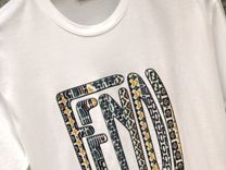 Fendi футболка Anrealage с разноцветным логотипом