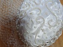 Свадебная шляпка -таблетка с вуалью