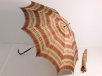Зонт женский 1950е клетка винтаж с чехлом старинны