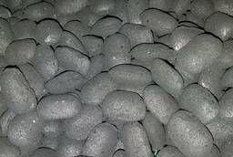 Charcoal briquettes for barbecue or barbecue.