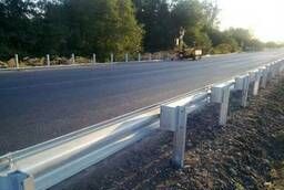 Metal road and bridge barriers