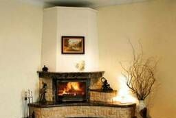 Marble fireplace, facing biofireplaces, stone portals