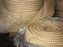 Джутовая веревка канат плетёный шнур для швов стен