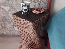 Плетёная напольная ваза - прикроватный столик. 2в1