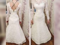 Свадебное платье, с фатой