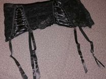 Black lace garter belt
