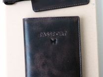 Набор обложка для паспорта + багажная бирка