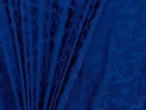 Ткань портьерная Синие веточки и вензеля